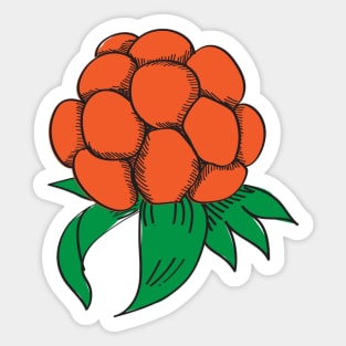 Cloudberry Fruit Berries Woman Fashion Sticker